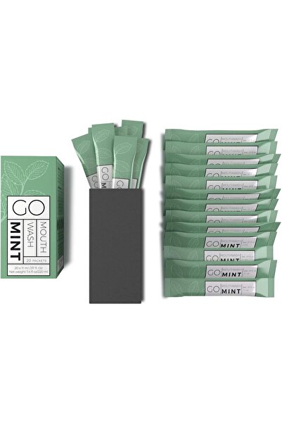Go عبوات غسول الفم للاستخدام مرة واحدة، بنكهة النعناع - عبوة من 20 قطعة (حجم ...