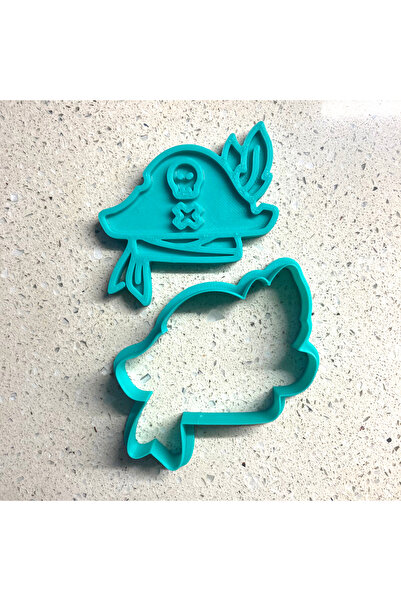 Craftelle Pirate Bandana Cookie Mold and Stamp Set |   Sailor, Adventure Themed |   Sugar Paste |   Clay Dough