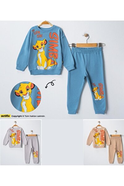 çıtır betüş 2-5 Years Old Lion King (Simba) Printed Children's Tracksuit Set |   Transitional