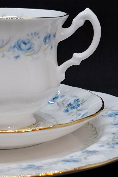 Royal Malvern Bone China Blue White Tea Cup 3 Pieces 170 ml