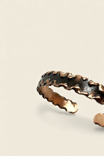 Sevil Gülgün Atelier El Yapımı Saf Bakır / Yakma tekniği / Oksitli Kelepçe Bi...