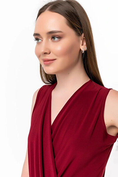 GENCULUS Women's Endy Fabric Double Breasted Collar Padded Blouse