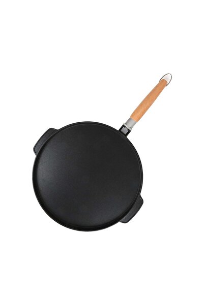 Chefline Induction Bottom Die Cast Aluminum Grill Pan, Round, 32 cm, Black, XGP-D