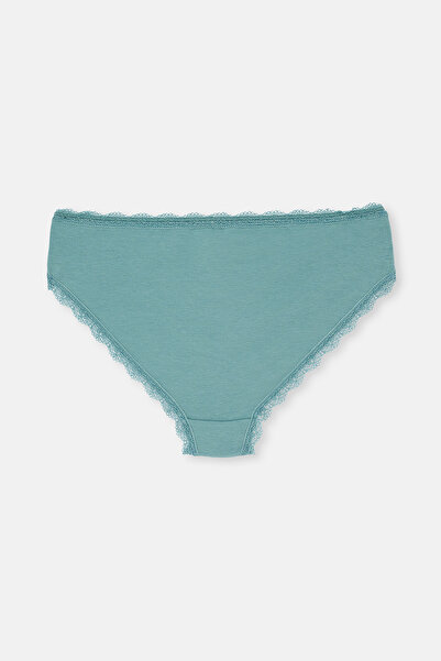 Dagi Blue-Mint-Powder Women's 3-Piece Lace Detailed Plain Hipster Panties