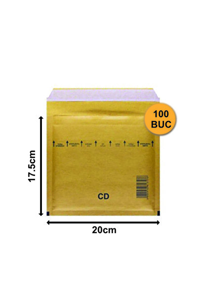 OEM Set de 100 plicuri cu bule de aer rezistente la șocuri, maro, cu sigiliu ...