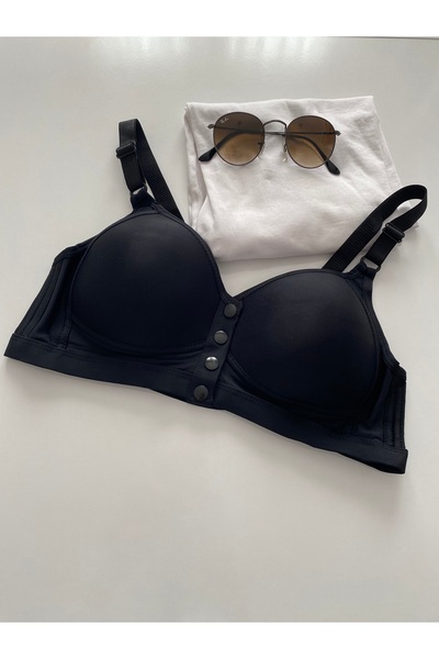 BLUE AVCI LINGERIE Women's Black C Cup Front Snap Fastener Unpadded Underwire...