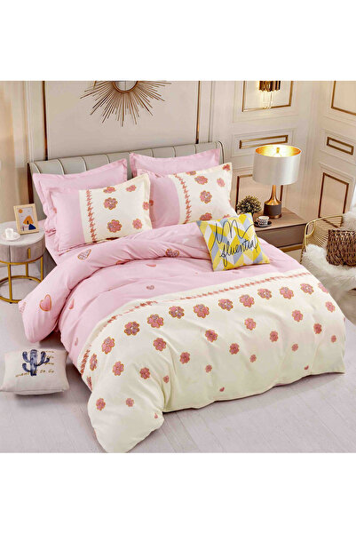 FIONNA.RO Finet Bed Linen 1 Person - Pink With Flowers