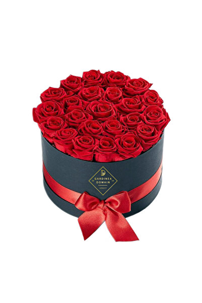 Gardinea Domain Aranjament floral Gardinea Domain® 25 trandafiri rosii, in cutie neagra cadou