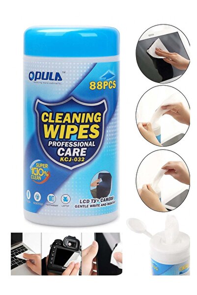 Opula Screen Cleaning Antibacterial Wipes 88pcs - Pre-Moistened Electronics Cleaning Wipes
