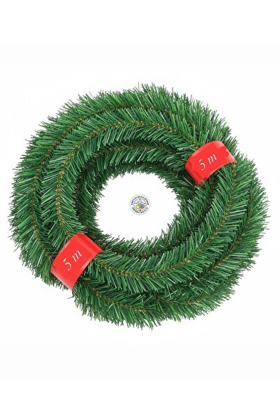 Partini Renklendir Yeşil Çam Dalı Garland 5 Metre