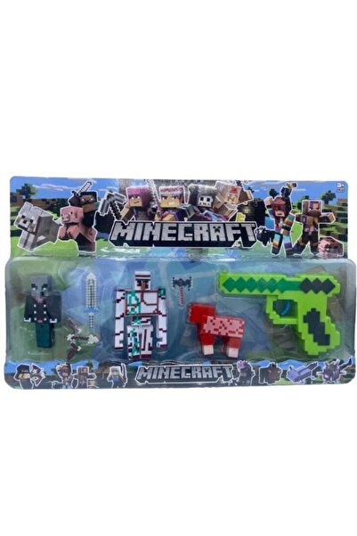 OEM Minecraft figurine set with pistol, 52 cm, 3+ years