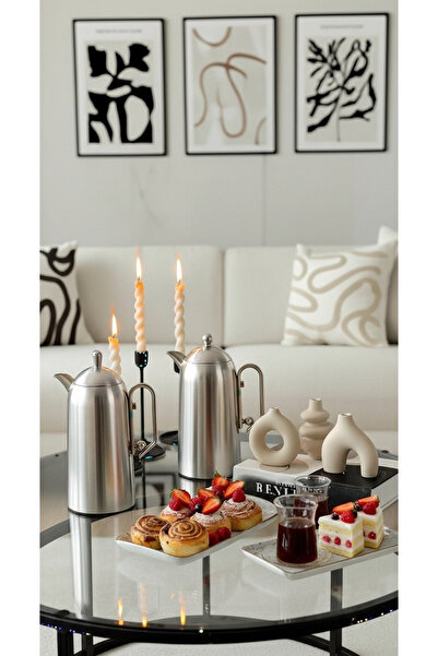 Generic 1 liter tea and coffee thermos set