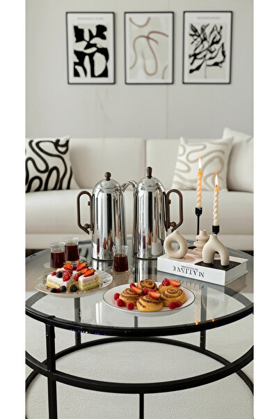 Generic 1-liter tea and coffee thermos set with a royal design