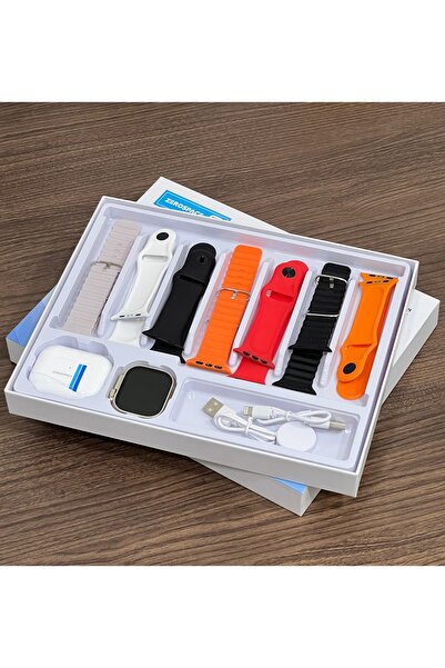 ZERO SPACE Smart Watch and TWS Earphones Set, 7+1+1 Bundle with 7 Watch Straps, Wireless Earbuds,