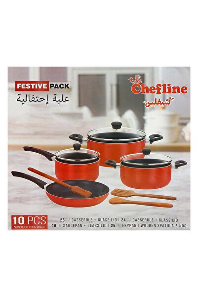 Chefline Non Stick Cookware, 10 pcs