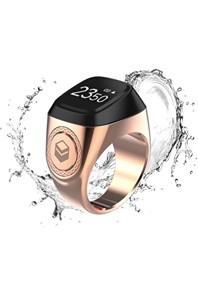 Generic Metal Alloy M02/M02 Pro Smart Zikr Ring with OLED Display (Rose Gold, 18mm)
