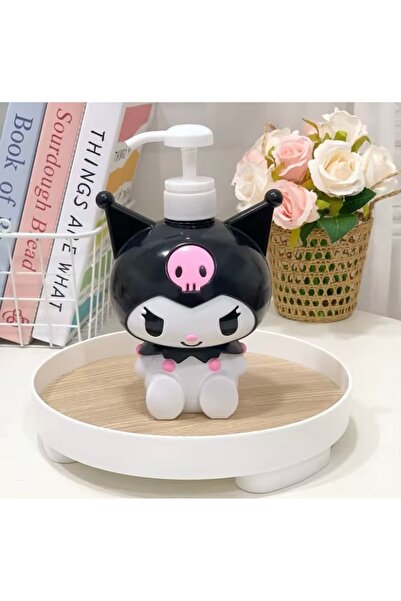 İnci Kuromi Sabun Şampuan Şişesi 3D Sanrio Karakter Pompalı Şişe
