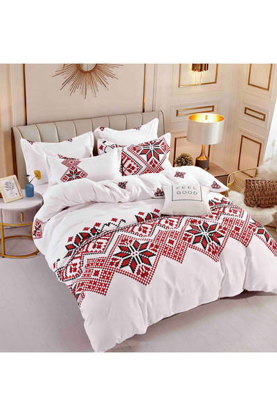 FIONNA.RO Finet Bed Linen 1 Person - Traditional Red