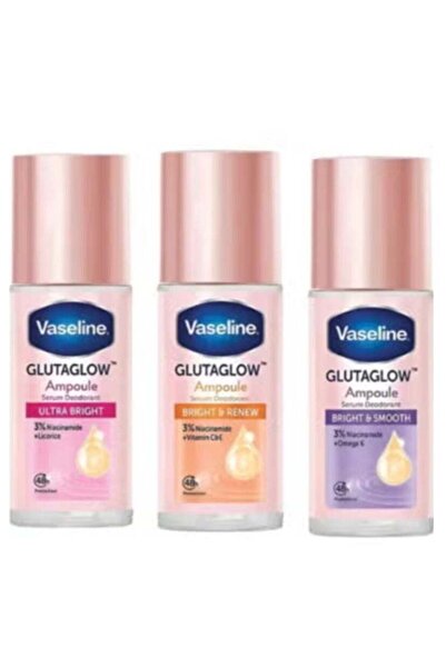 vaselin Vaseline Gluta Glow Deodorant Ampoule Set (Ultra,, Soft & Bright), 45 ml each