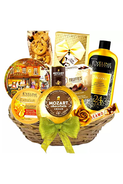 CADOURI RAFINATE Coș cadou special Gold Selection pentru femei