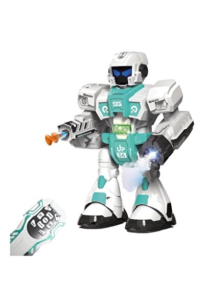 AyrStore Oyuncak Buhar Atan Uzaktan Kumandalı Savaşçı Robot Sesli Işıklı Müzi...