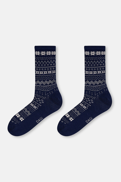 Dagi Men's 2-Piece Deer-Patterned Christmas Socks