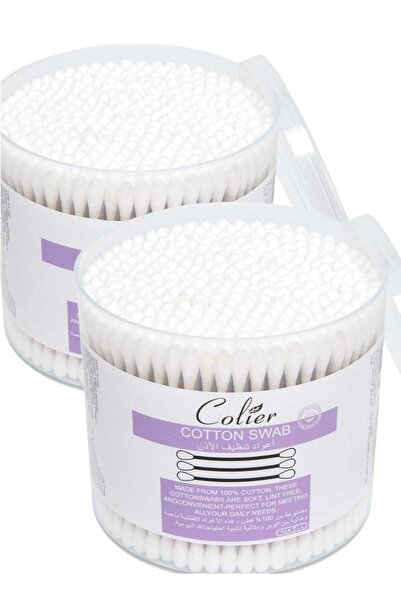 colier أعواد أذن قطنية 100%، 300+300 قطعة