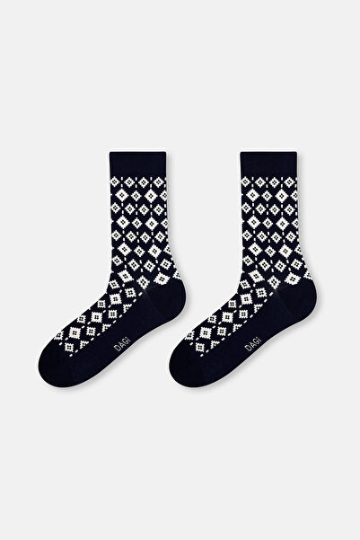Dagi Men's 2-Piece Christmas Socks with Snow Pattern