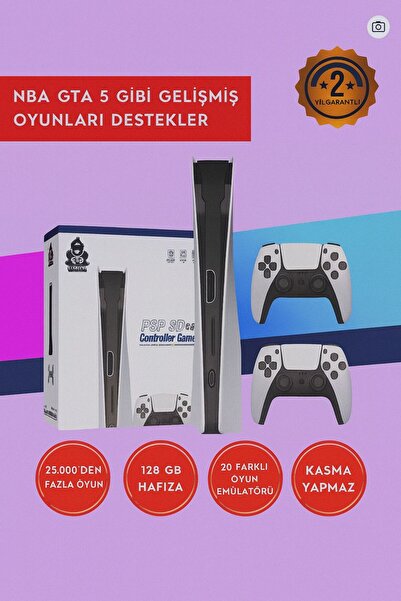 chimon Q10 Atari 4K UltraHd Oyun Konsolu Çift Konsol 26.776 Oyun 128 Gb 2.4Ghz 3D NeoGeo/Sega/PS1-2/GTA/NBA