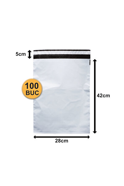 OEM Set de 100 plicuri de curier PCRECY03, 280x420+50 mm