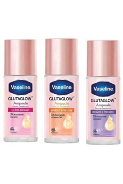 vaselin Vaseline Gluta Glow set of deodorant ampoules (Ultra, Smooth, Bright), 45 ml each