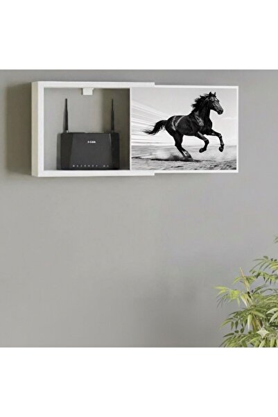 ERİK ATELİER AT RESİMLİ DEKORATİF MODEM VE SİGORTA SAKLAMA KUTUSU KABLO WİFİ ...