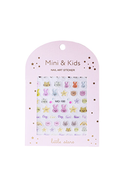 Mini and Kids Mini & Kids Çocuk Tırnak Sticker - Cat