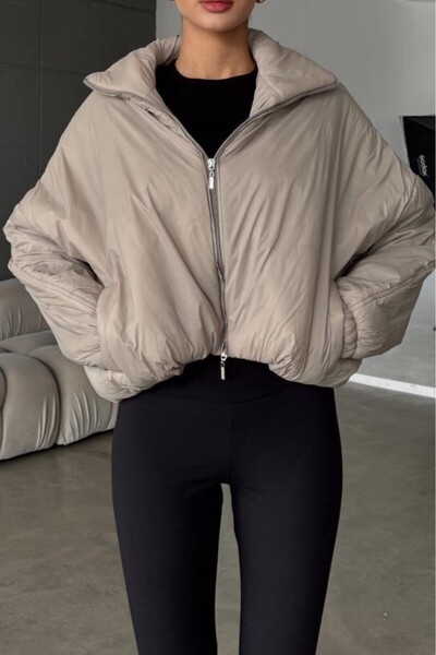 Suziş Brown Short Puffer Coat 9596