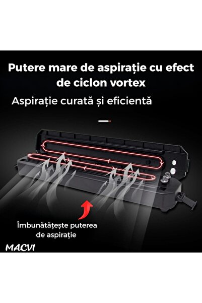 MACVI Macvi® 110W Food Vacuum Sealer with Sealing Function, Powerful Pump, Compact