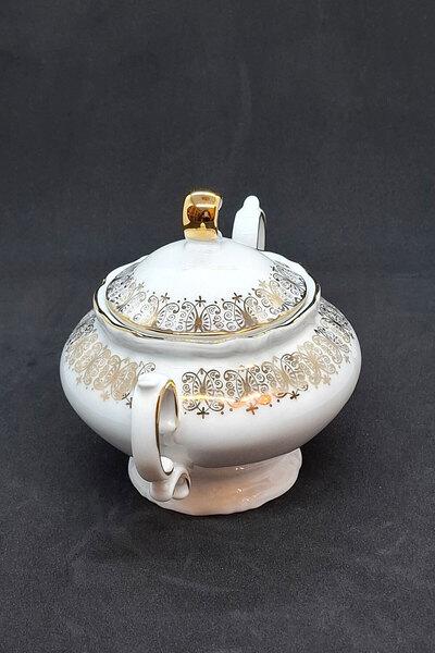 Winterling Antique Porcelain Sugar Bowl with Lid and Handle 250 ml