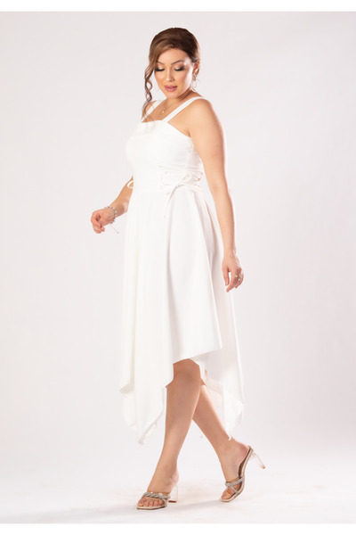 TREASUREISLAND Soft midi crepe sleeveless dress