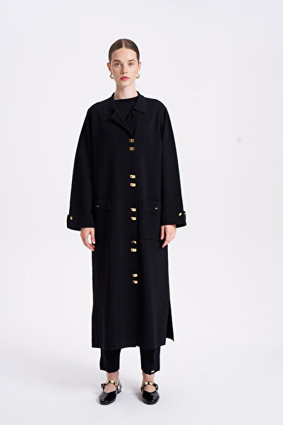 Niliwi 3114 Kolları ve Cebi Duble Uzun Hırka