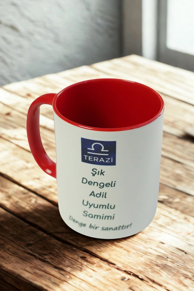 Ahinur Mutfak Libra Zodiac Mug – Stylish, Balanced, Fair and Harmonious Design Mug