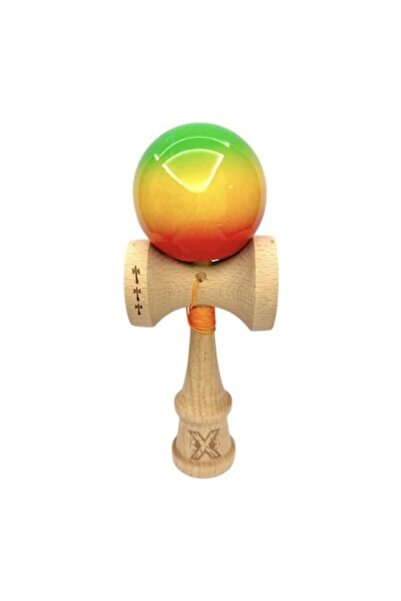 MASHASHOP Kendama Flippy Big Cups Super Sticky, Gradient, Verde/Multicolor, 17,5 cm