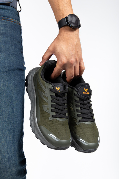 Erceka Lace-Up Casual Sports Shoes Sneaker Men's Blue Khaki Black Orthopedic Insoles