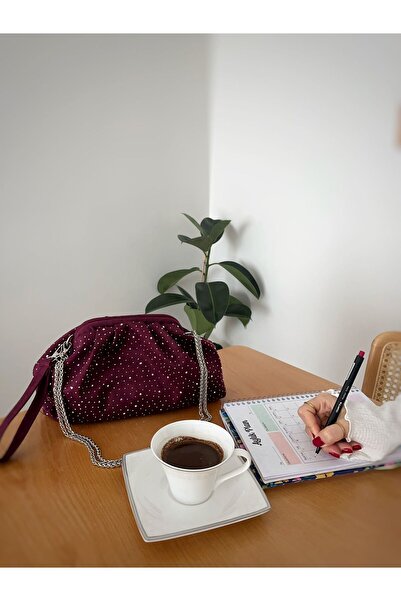 Swaggo collections Women's Suede Stone Scholarship Hand and Shoulder Bag