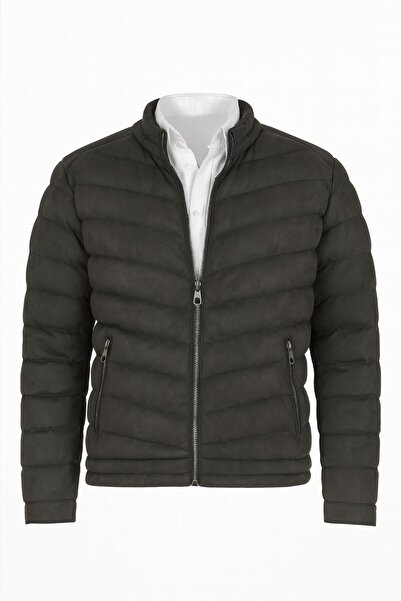 CLASSİCS MEN Rc Moon Slim Fit Men's Suede Inflatable Coat - 7446