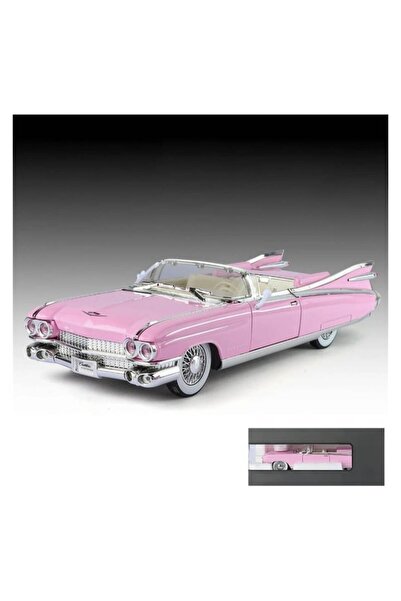 Maisto Metal toy car, Cadillac Eldorado Biarritz 1959, movable doors/hood/trunk, pink, 19 cm