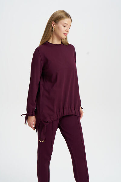 Niliwi 3111 Ön Eteği ve Kolları Büzgülü Tunik