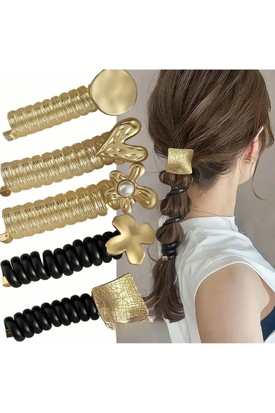 suprizegift مشبك شعر ذهبي (قطعة واحدة)