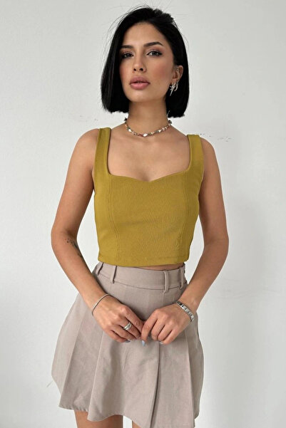 GENCULUS Oil Green Strappy Blouse