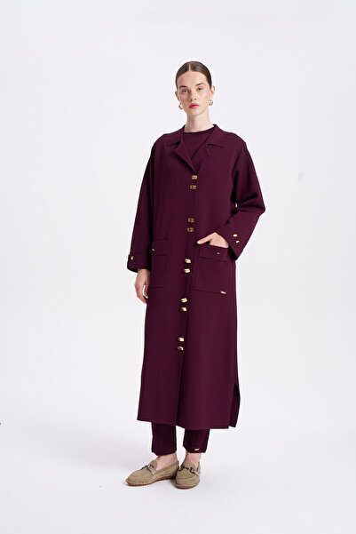 Niliwi 3114 Kolları ve Cebi Duble Uzun Hırka