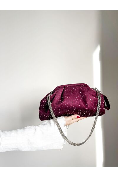 Swaggo collections Women's Suede Stone Scholarship Hand and Shoulder Bag