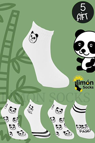 Limon Socks Men's Socks (5 Pairs) Unisex Colorful Washable Model Booties Women's Socks